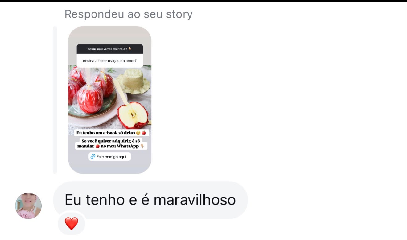 Aluna diz que o ebook é maravilhoso