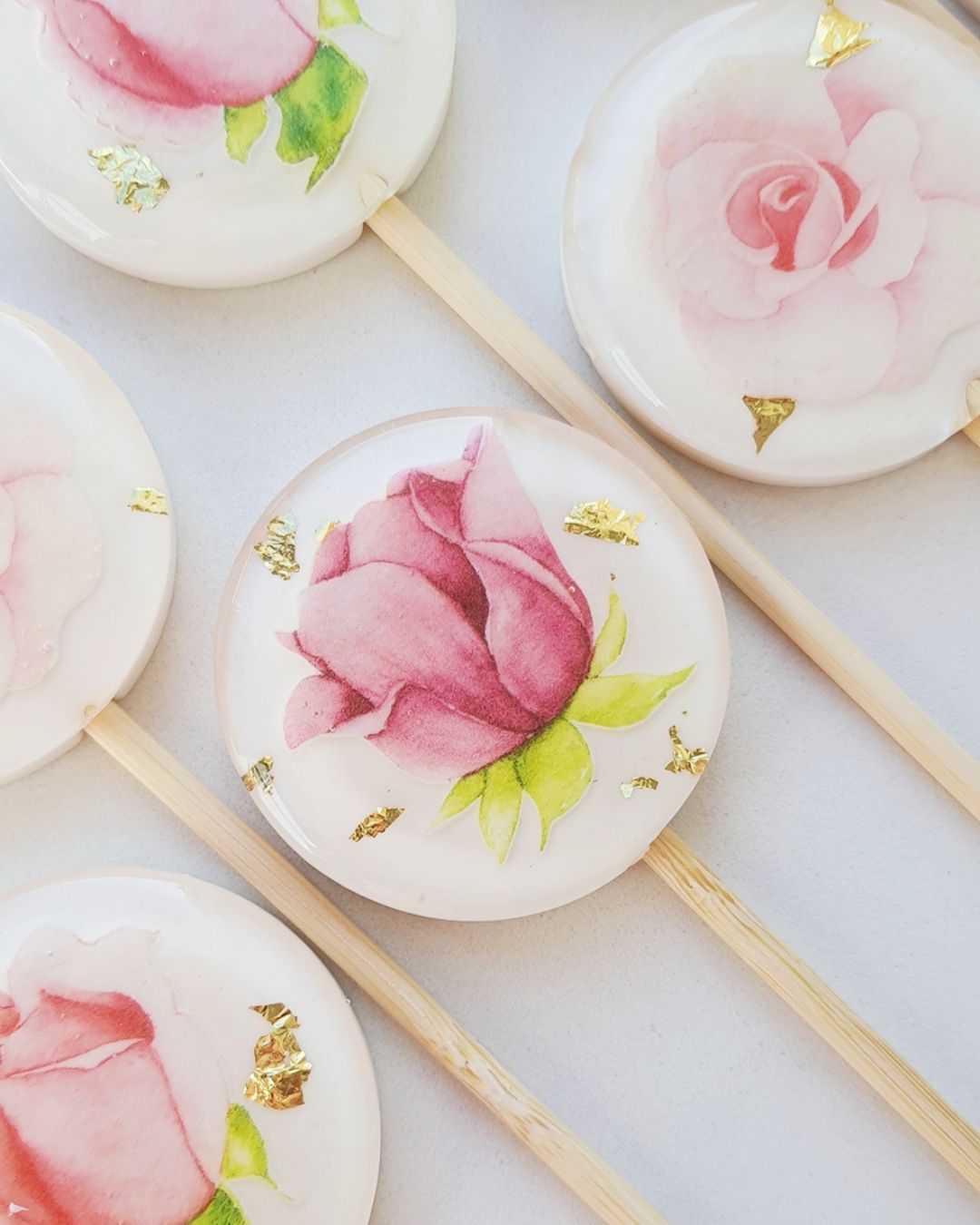 Pirulitos de cristal elegantes para casamento
